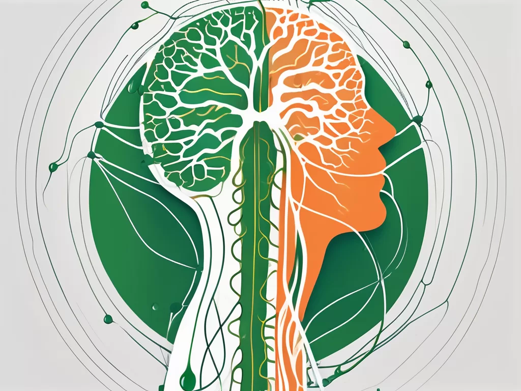 A human silhouette with an emphasis on the nervous system