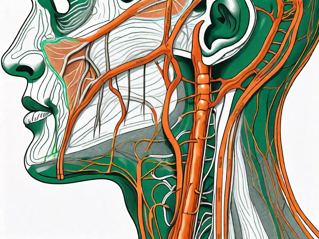 A detailed anatomical view of the neck
