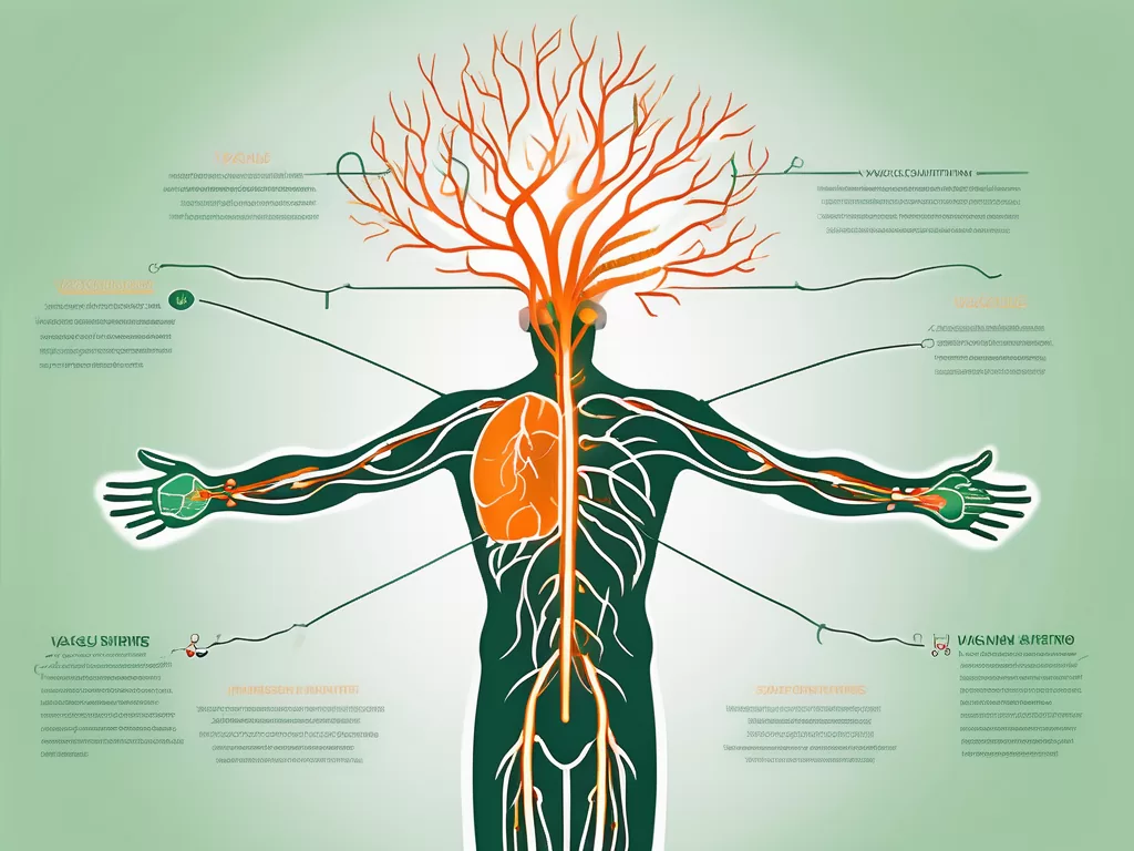 The human body highlighting the vagus nerve
