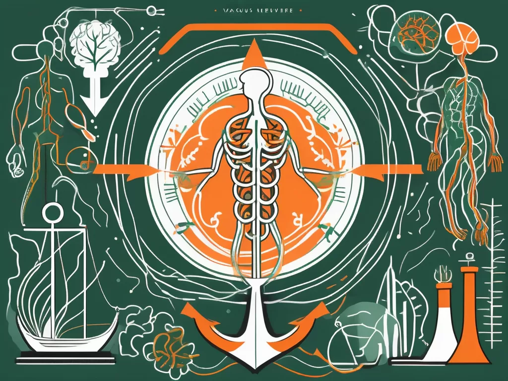 The vagus nerve in a stylized