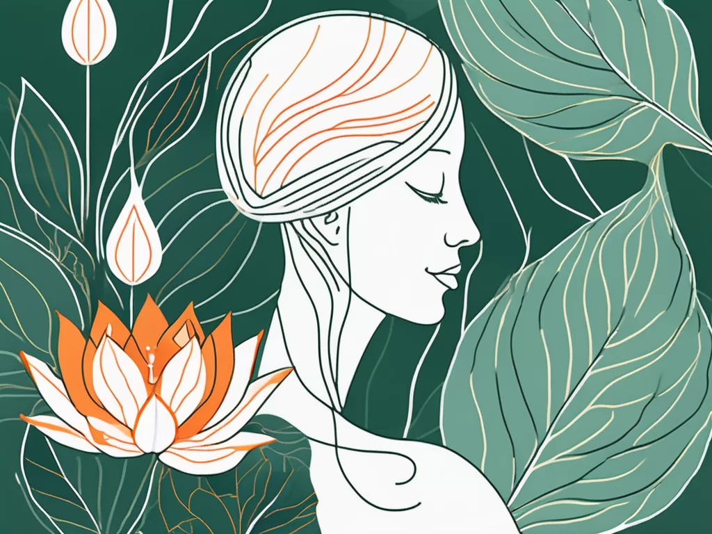 A peaceful setting with a focus on the neck area