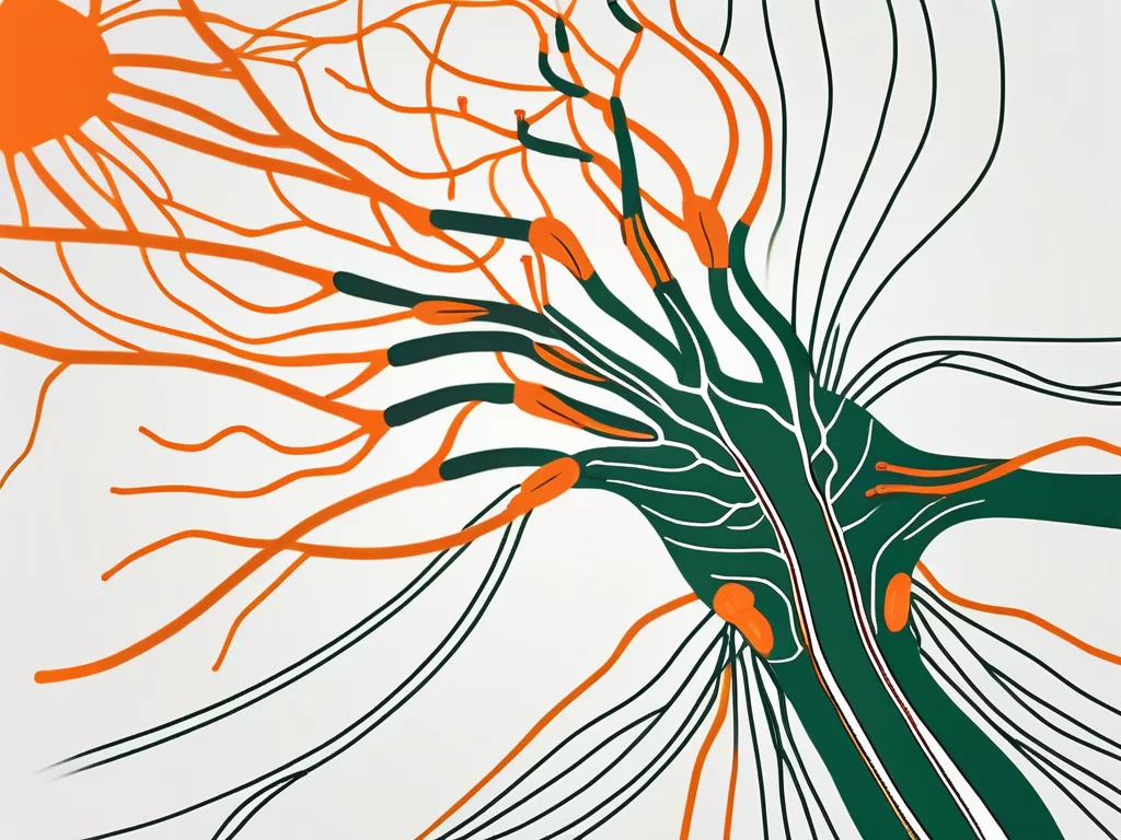 The n. vagus nerve highlighted within the human body