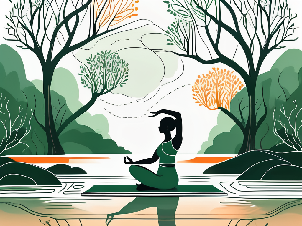 A serene environment with a peaceful river flowing through a forest