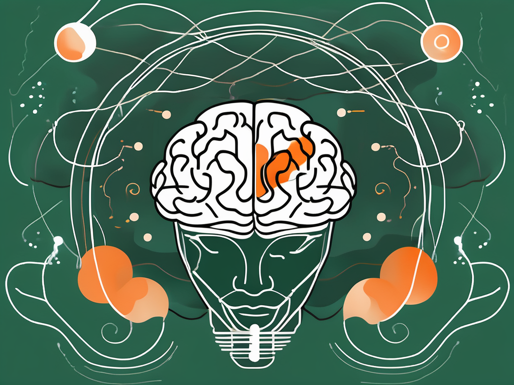 A brain with focus on the vagus nerve