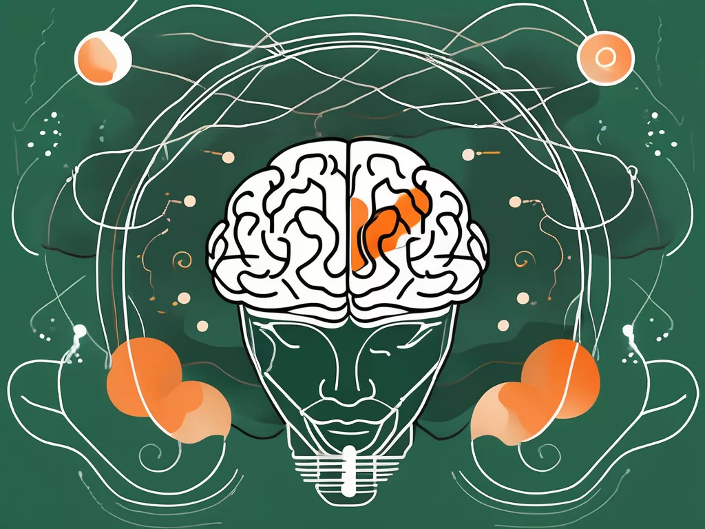 A brain with focus on the vagus nerve