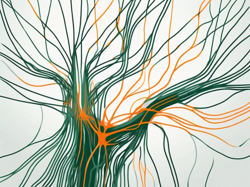 The human nervous system highlighting the vagus nerve
