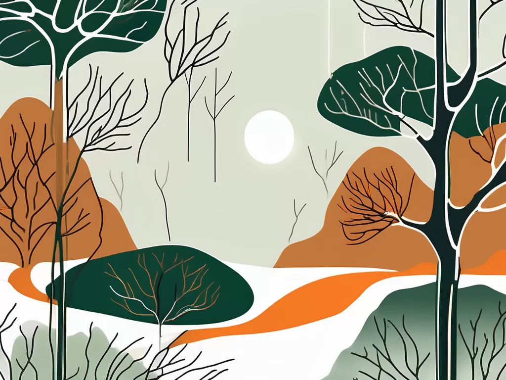 A serene landscape with a softly glowing
