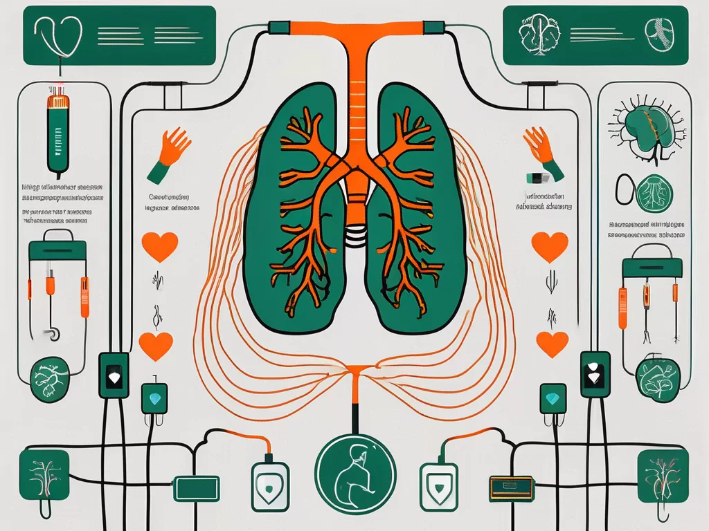 A tens device connected to the vagus nerve
