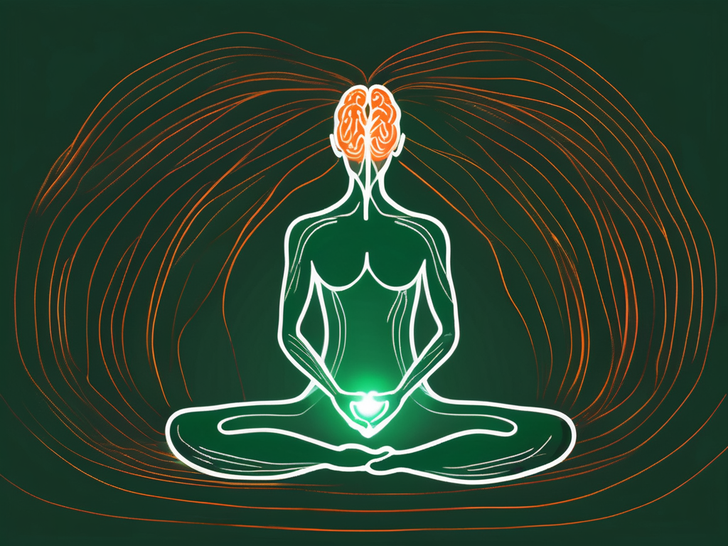 A person's silhouette in a peaceful meditation pose