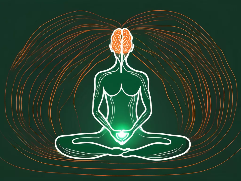 A person's silhouette in a peaceful meditation pose