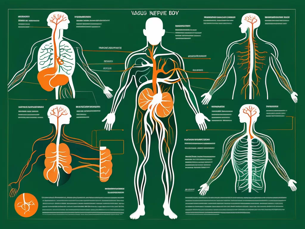 The vagus nerve in the human body