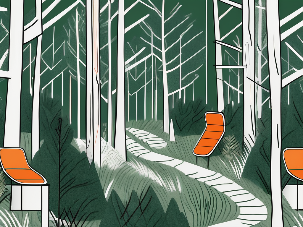 Several high-quality vagus hunting stands positioned amidst a lush