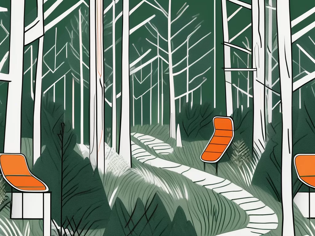 Several high-quality vagus hunting stands positioned amidst a lush
