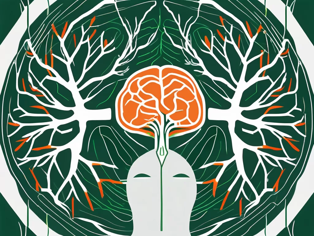 The nervus vagus as it branches out in the human body
