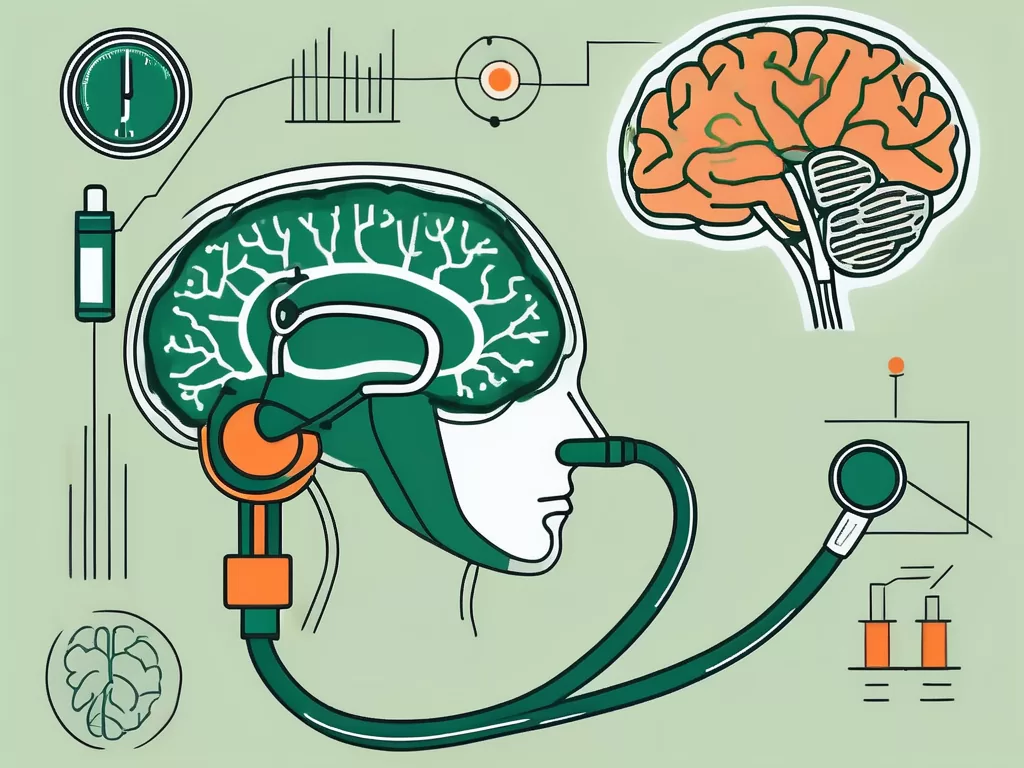 A medical equipment like a stethoscope and a brain