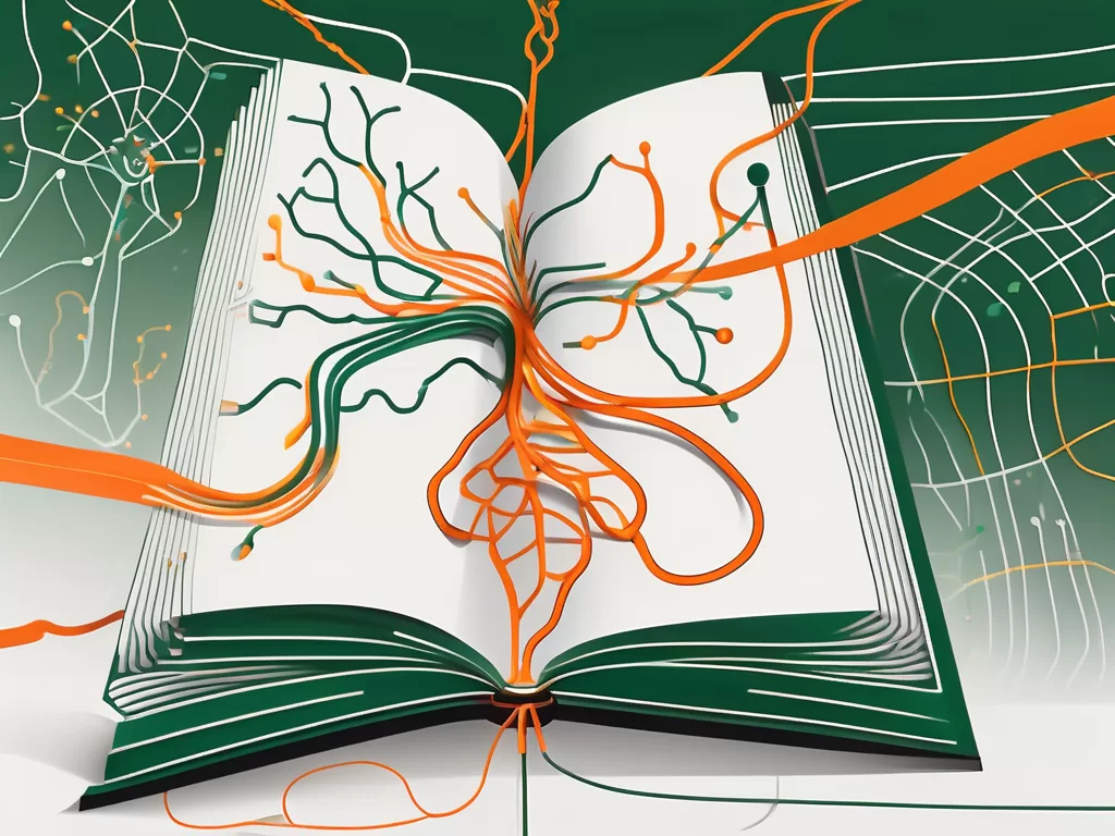 A book opened to reveal a symbolic key