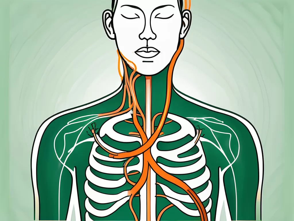 The vagus nerve in the neck