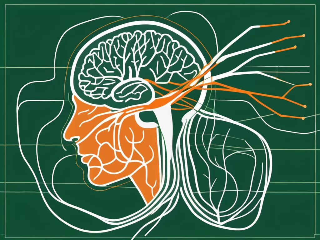 The vagus nerve interacting with the brain