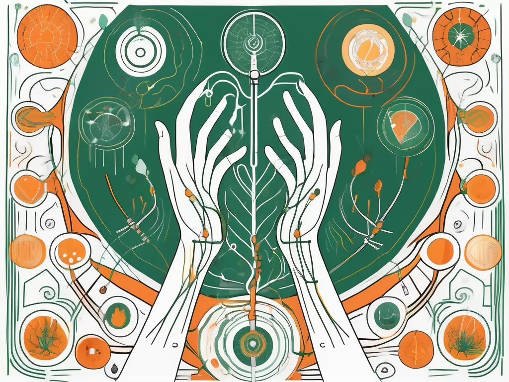 A symbolic key interwoven with elements of the vagus nerve