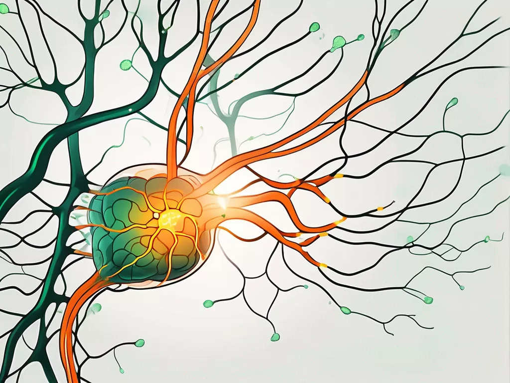 The nervus vagus (vagus nerve) in a human body