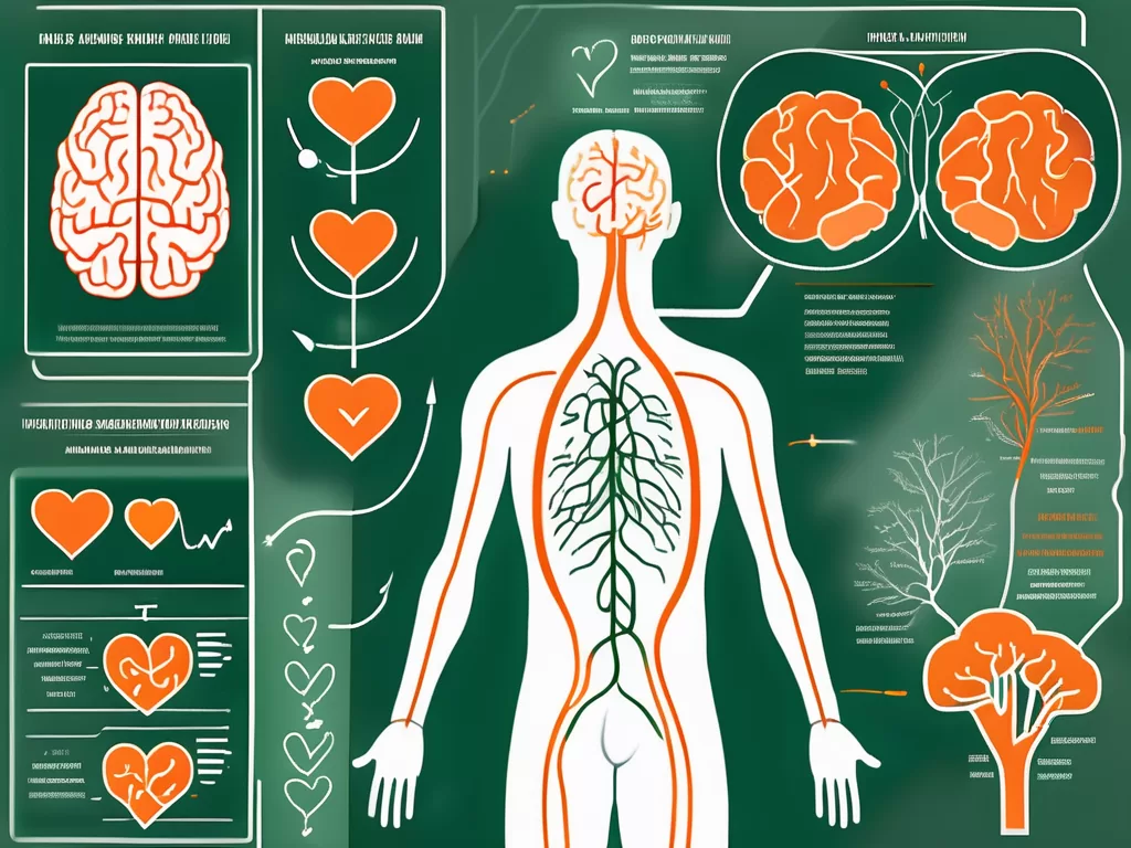 The vagus nerve in the human body highlighted