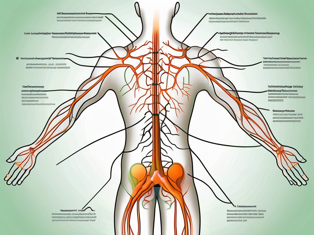 The vagusganglion (vagus nerve ganglion) in the human body