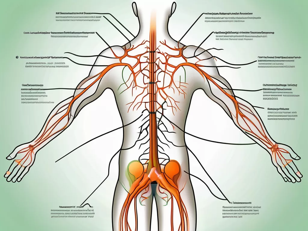 The vagusganglion (vagus nerve ganglion) in the human body