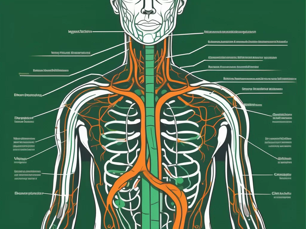 The vagus nerve in the human body