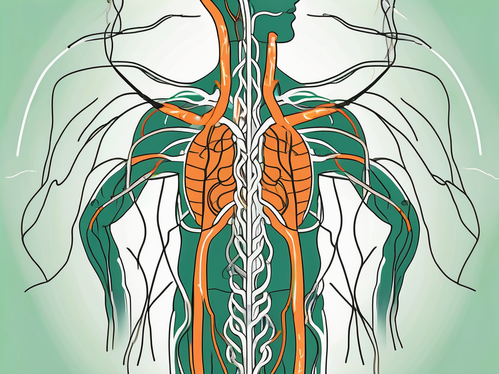 The ventral vagus nerve interconnected with the autonomic nervous system