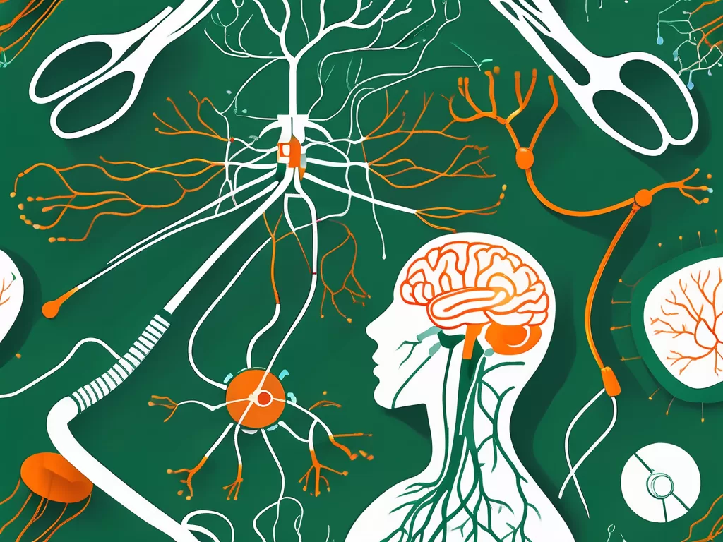 The human nervous system highlighting the vagus nerve