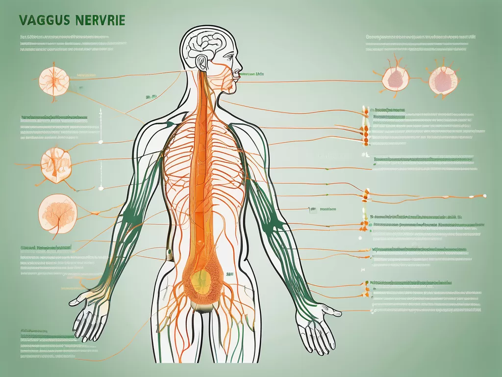 The vagus nerve in a human body