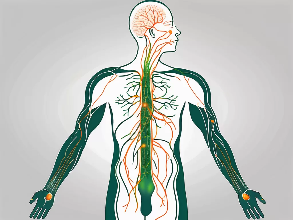 The vagus nerve in the human body with various points highlighted