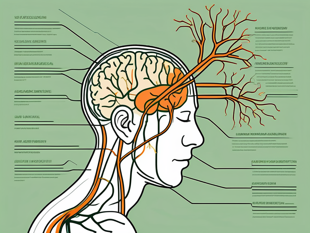 The vagus nerve in a stylized