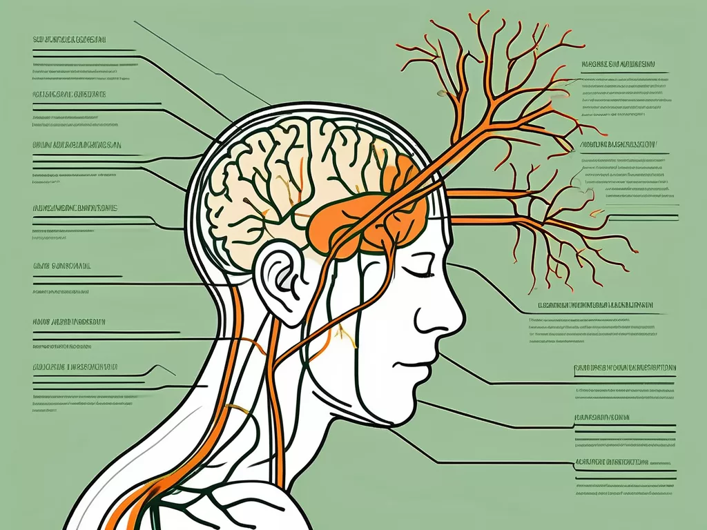 The vagus nerve in a stylized