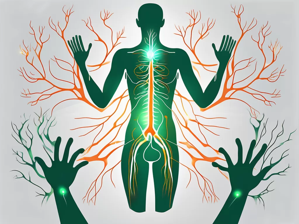 The vagus nerve in a human body