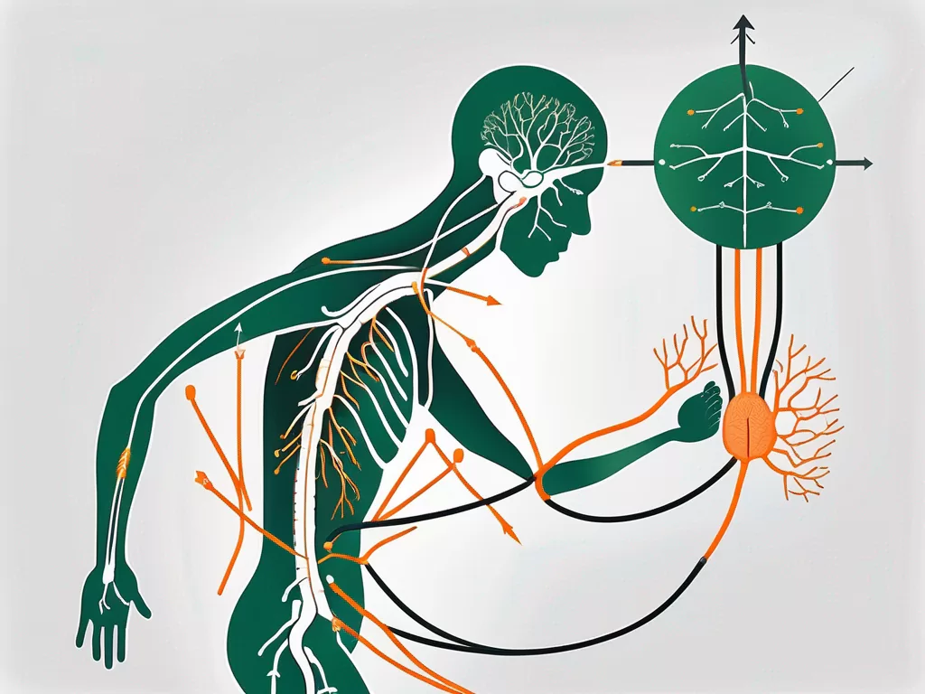 The vagus nerve highlighted in the human body