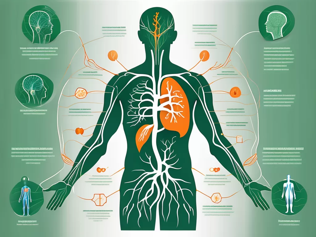 The vagus nerve in the human body with emphasis on its connection to various organs