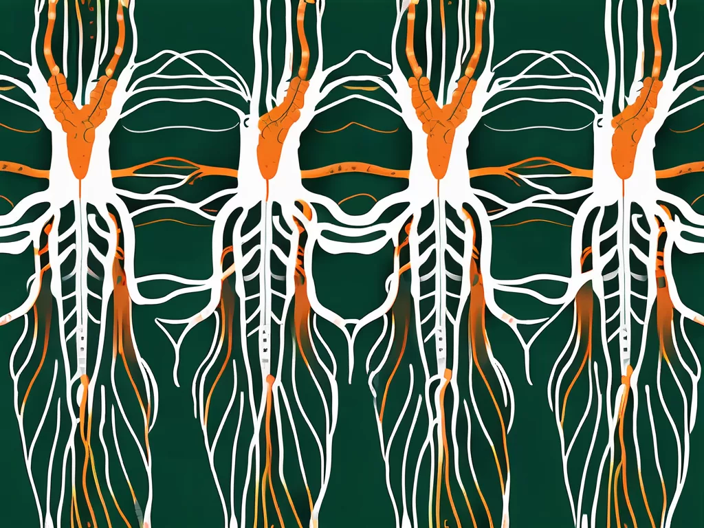 The human nervous system highlighting the vagus nerve
