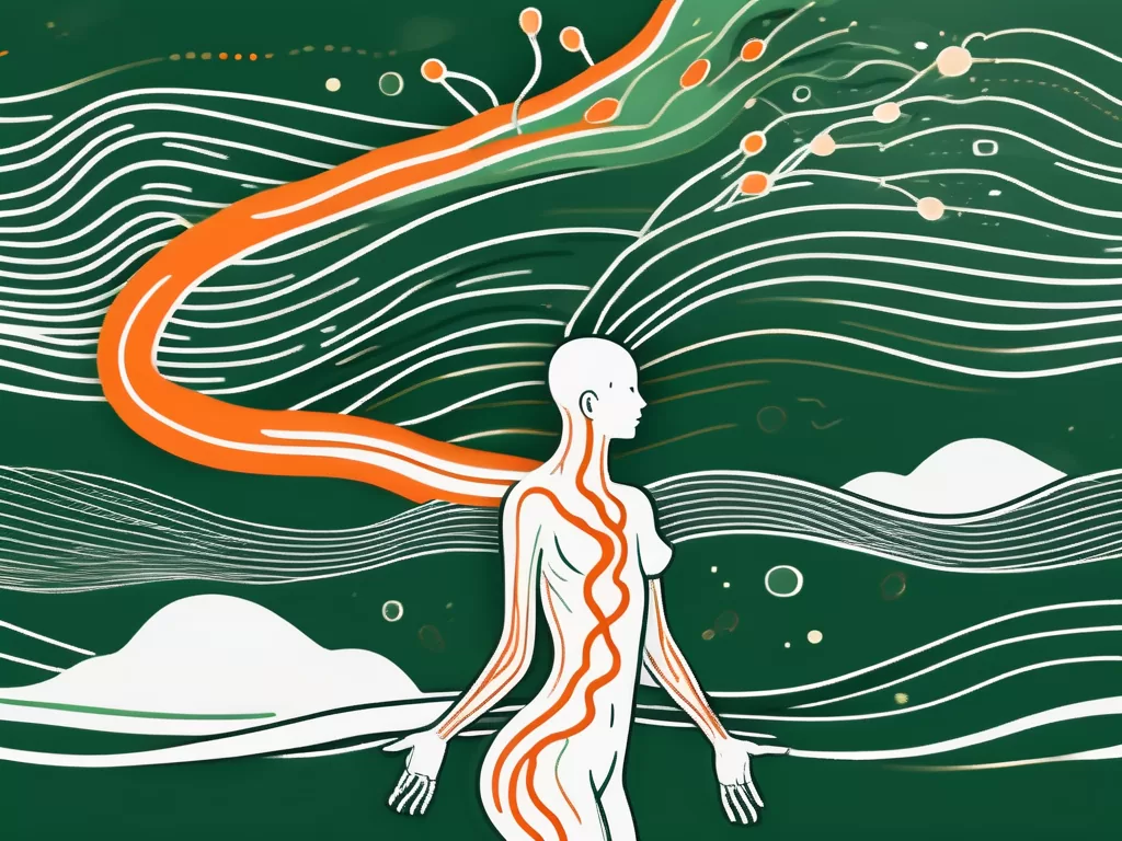 The vagus nerve in a human body