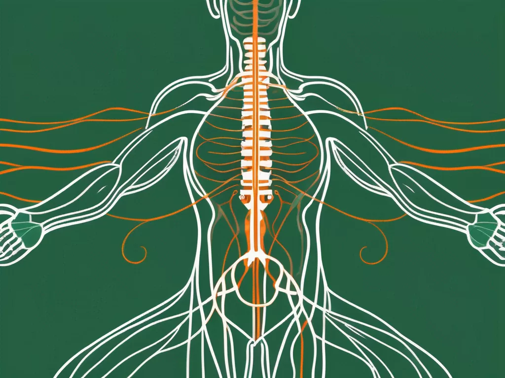 A human body silhouette highlighting the path of the vagus nerve