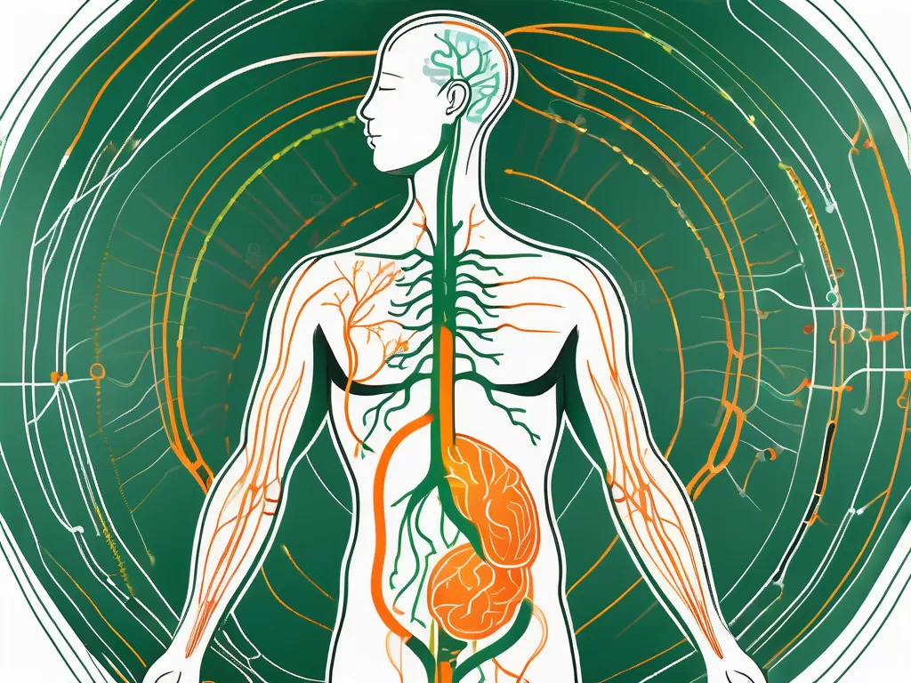 The vagus nerve in a human body