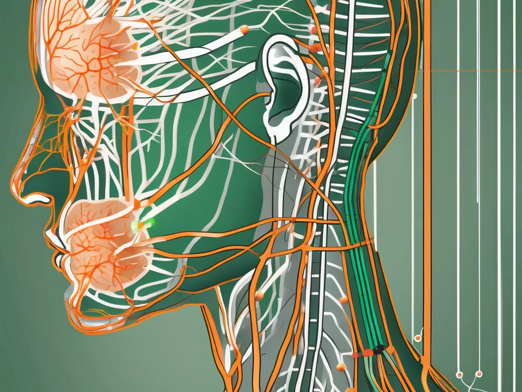 The human body with a focus on the vagus nerve