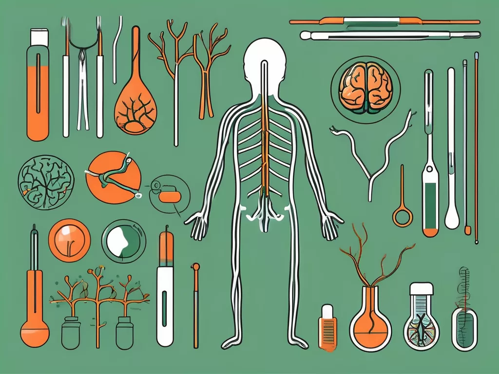 The human nervous system highlighting the vagus nerve