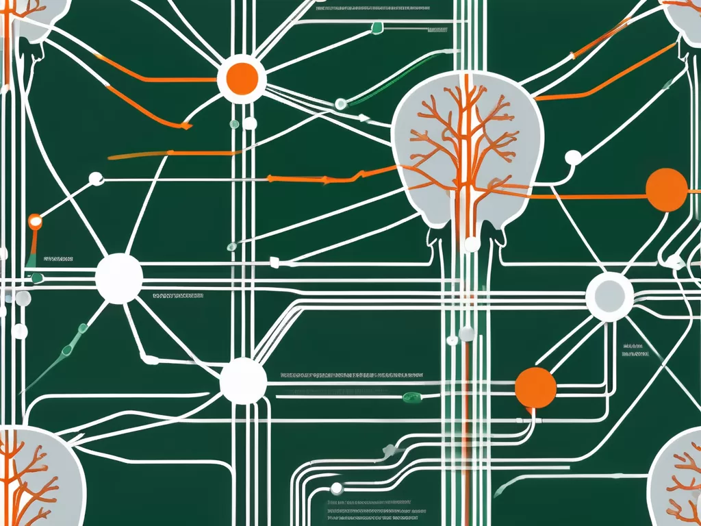 The human nervous system highlighting the vagus nerve
