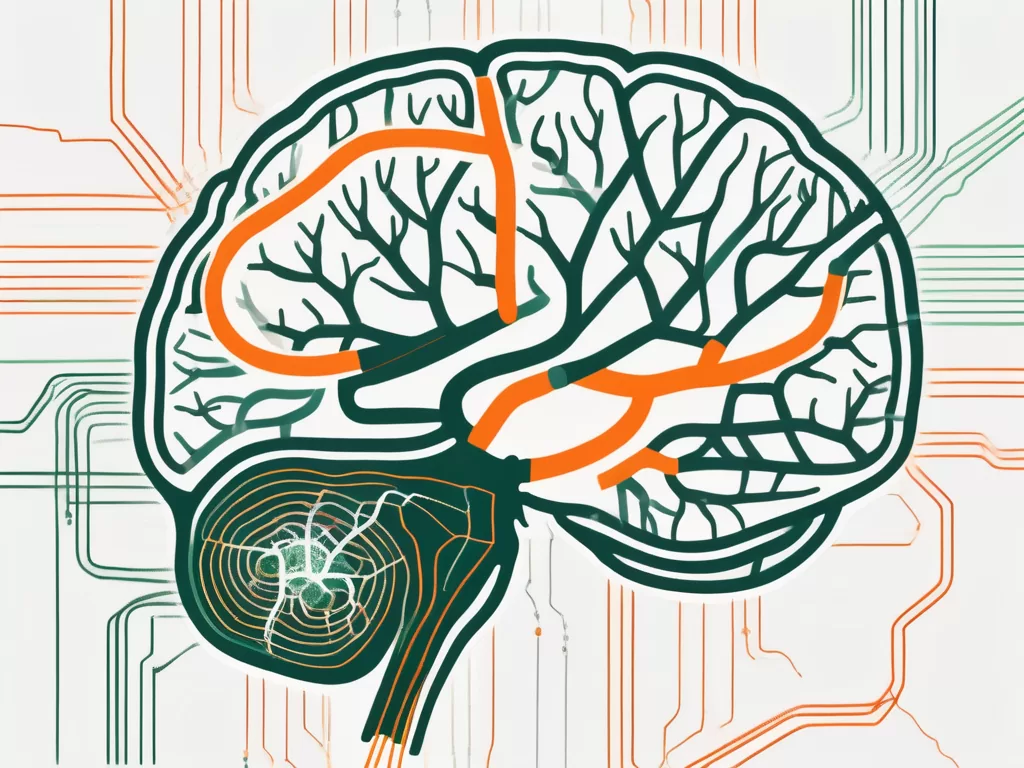 A human brain with highlighted areas indicating parkinson's disease