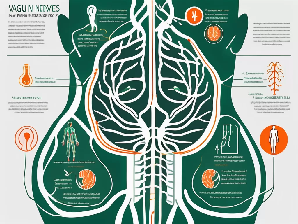 The cervical area of the human body with a focus on the vagus nerve