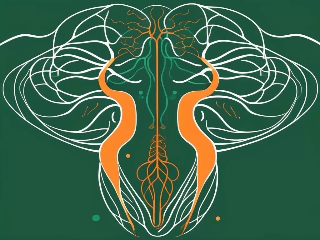 The vagus nerve in a stylized