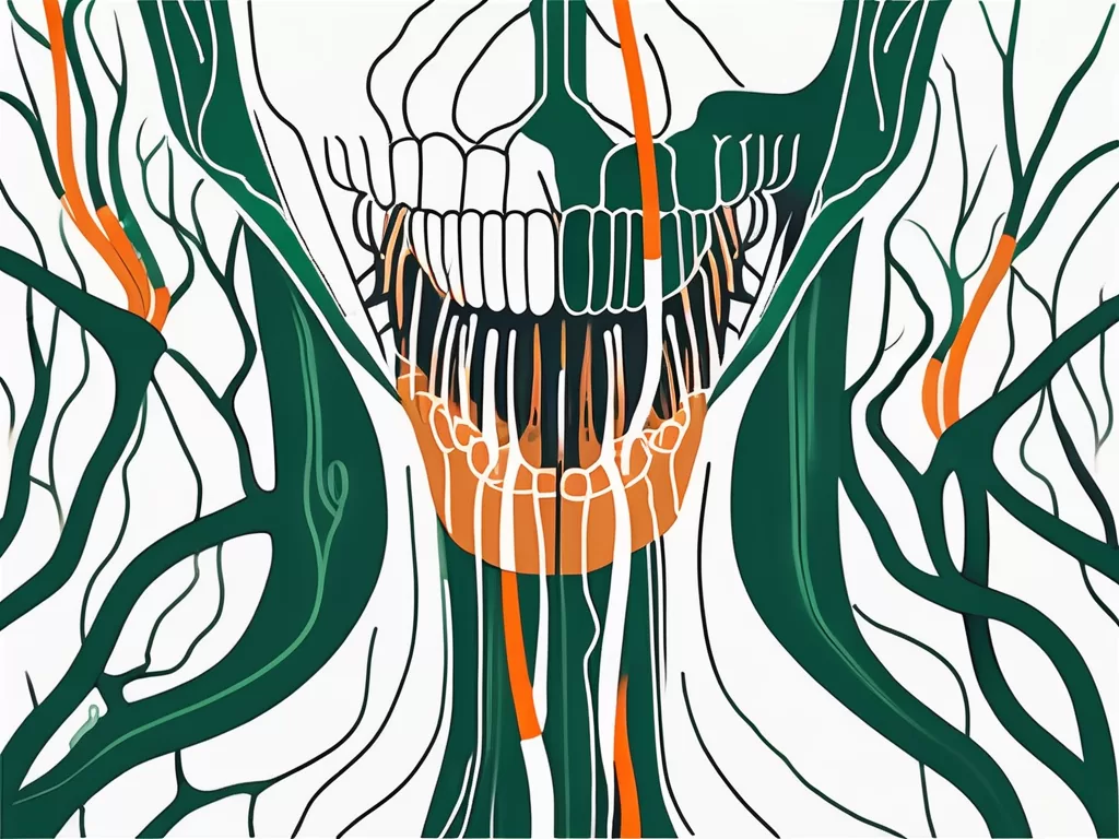 The vagus nerve in relation to the human teeth