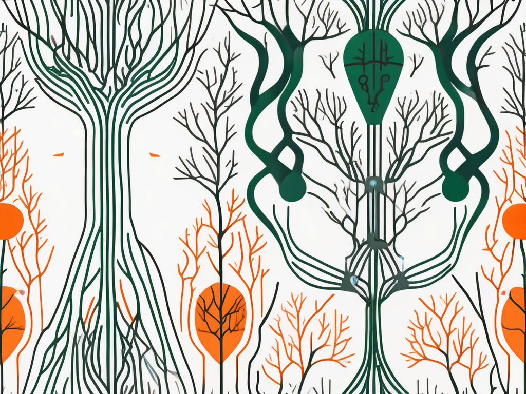 The human nervous system highlighting the vagus nerve