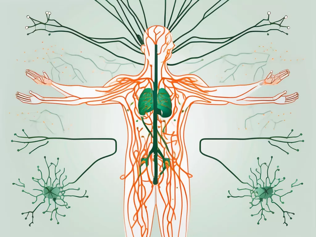 The human body highlighting the vagus nerve